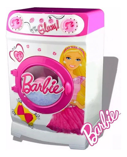 Lavarropas Barbie Original Con Tambor Accesorios Y Stickers 1