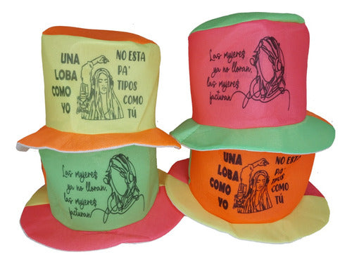 10 Galeras Fluo Shakira Frase, Sombreros Fluo 0