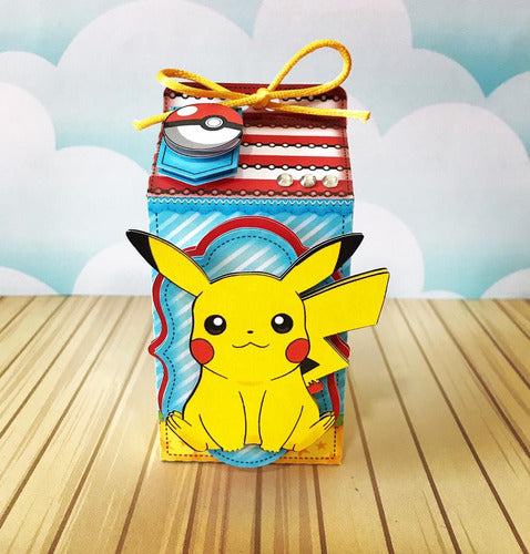 10 Caixas Milk Personalizadas Pokemon 3d Luxo 3