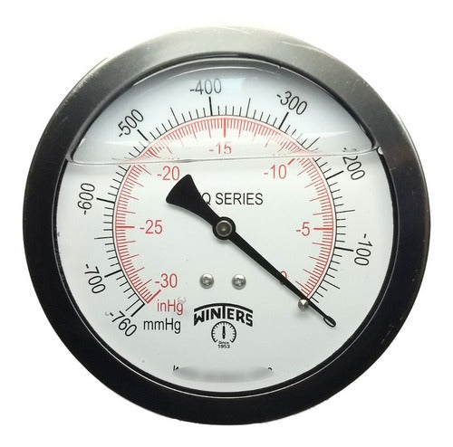 Winter's Vacuum Gauge with Glycerin -760mmHg/0 | 100mm Diameter | PFQ1285R7R6 0