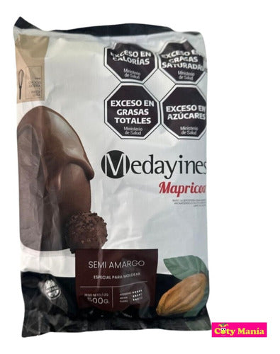 Mapricoa Semi Amargo Chocolate Baño Medayin X 500g 2