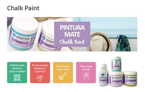 Eterna 200ml Chalk Paint in Various Colors - Pack of 40 2