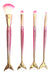 Set of 4 Mermaid Tail Makeup Brushes 0