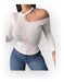 Off-Shoulder Top with Lace Detail Chocker Collar 0