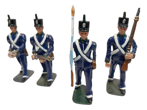 Artesanal Soldiers of Lead Army of Independence 54 Mm or 1/32 0