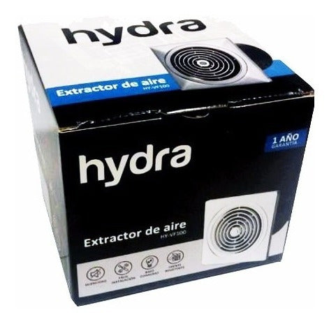 Extractor De Aire Hydra 100mm Cromo Cocina Baño Silencioso 3