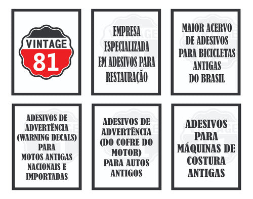 Adesivos  Advertência Cg 125 1977 Metalizado  Frete Gratis 1