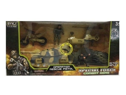 Juguetech Military Set: 3 Vehicles and 2 Figures with Sound 1