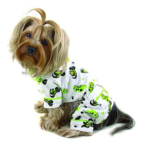 Klippo Dogpuppy Playful Dinosaur Flannel Pamajasbodysuitcove 0