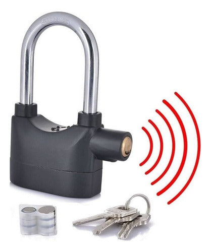 Alarm Lock Candando Alarma Moto Bicicleta Porton Rejas Traba Sonido 0