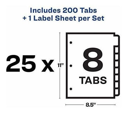 Avery Transparent Dividers Index Labels - White 5