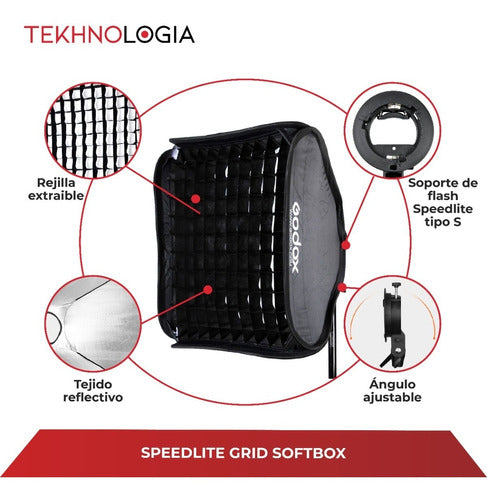 Professional Lighting Kit: 2.6m Tripod + 60x60 Softbox + Flash Shoe Mount 2