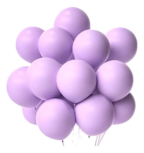 Globolandia Pastel Violet Latex Balloons 12 Inches x 25 Units 0