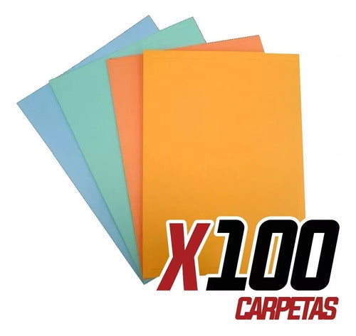 Pack of 100 Units Cardstock Folder F-55 Cover 210gsm 4