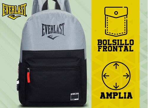 Everlast New York Notebook Backpack with Boxing Glove Keychain 12