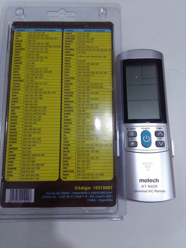 Control Remoto Universal P/aire Acondicionado Motech Kt-n808 4