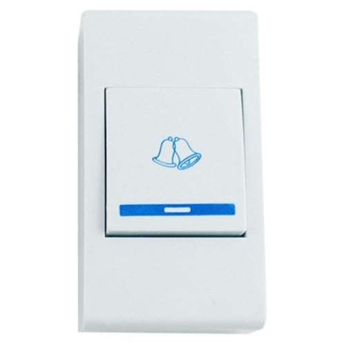 Generic Wireless Doorbell with Double Button and 1 Battery-Operated Bell 2