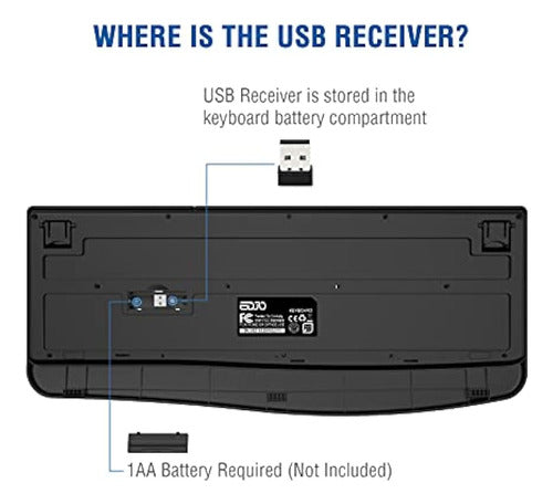 Teclado Inalámbrico, Teclado De Computadora Inalámbrico Ergo 4