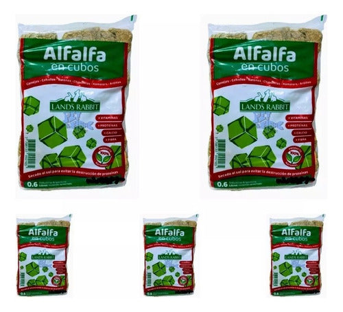 Land's Rabbit Alfalfa Cubes for Guinea Pigs, Rabbits, and Hamsters - Pack of 5 0