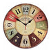 Qukueoy Retro Wooden Wall Clock Farmhouse Decor 0