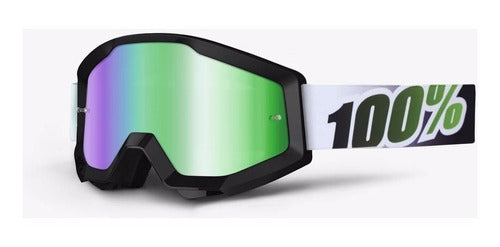 Ride 100% Strata 100% Mirrored Goggles Motocross ATV Enduro 1