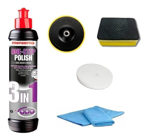 Menzerna Full Polishing and Waxing Kit 3 In 1 250cc Detailing 0