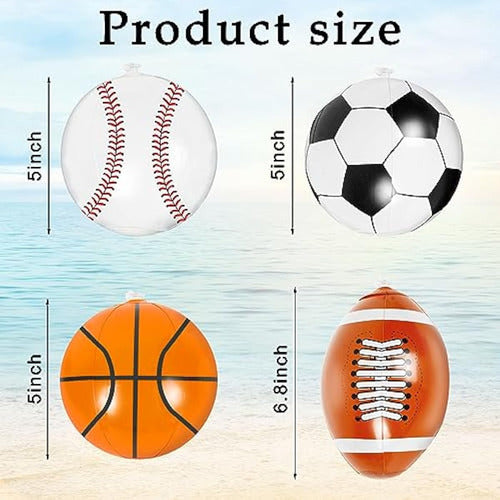 Whaline 40 Inflatable Sport Balls 6 Inches 1