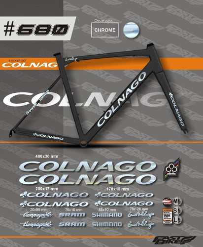 Calco Set De Cuadro Colnago Campagnolo Sram 2