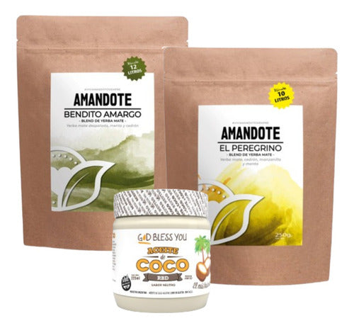 Amandote Yerba 500g + Coconut Oil God Bless You Combo1 0