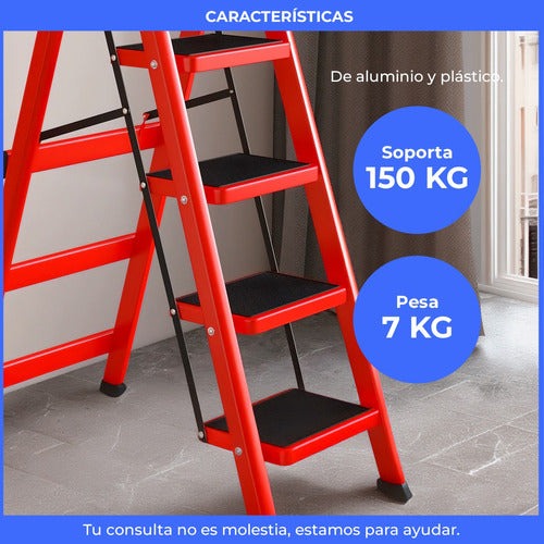 Escalera Tijera Domestica 6 Escalones Chapa 5