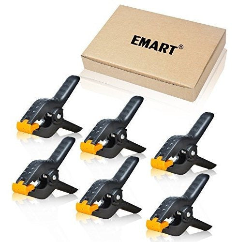 Emart - Package of 6 Adjustable Heavy Duty Spring Clamps 0