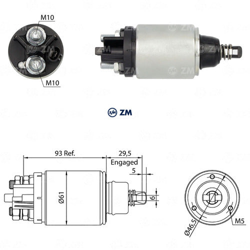 Automatico Partida Mf Massey Ferguson Valtra Iskra 12v Zm826 1