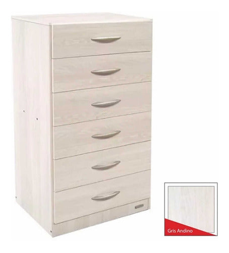 Platinum Chiffonier 920 Gray Andino 6 Drawers 0