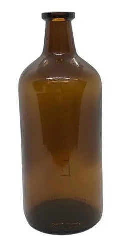 40 Glass Bottles Agropecuario Gin Amber 500cc with Cap 1