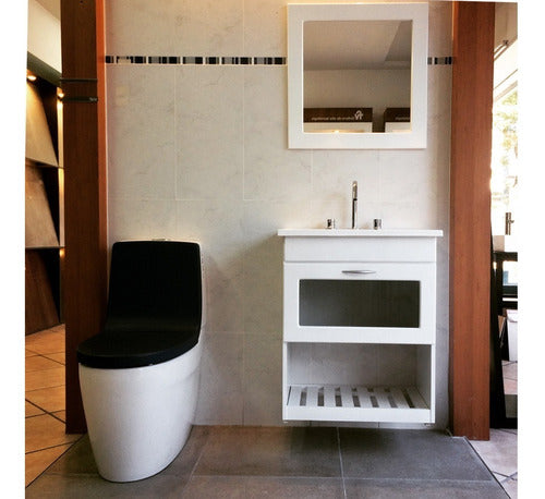 Hanging Vanity 50cm White Lacquered Without Basin 2