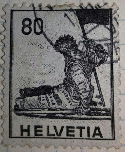 Sello Suiza Helvetia 80 0