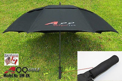 A99 Golf Double Canopy Wind-proof Umbrella Black 58 Met 1