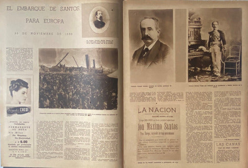 El Día Dominical N° 287 Embarque De Santos A Europa  1938 1