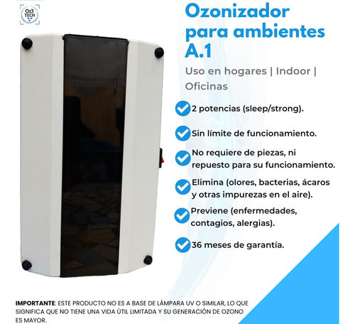 Ozonizador Ionizador De Ambientes Potente Con Doble Escala 1