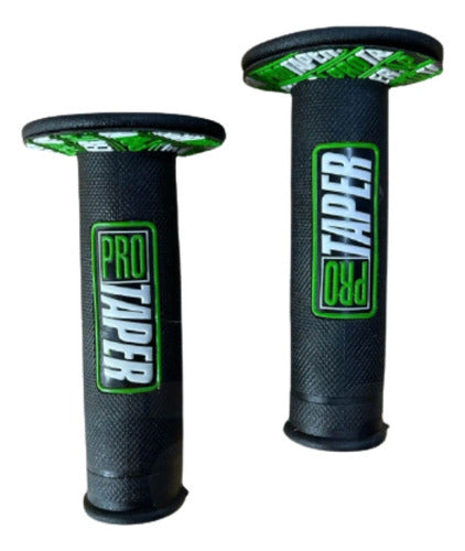 Pro-Taper Black with Green Motorcycle Handlebar Grips Set 0