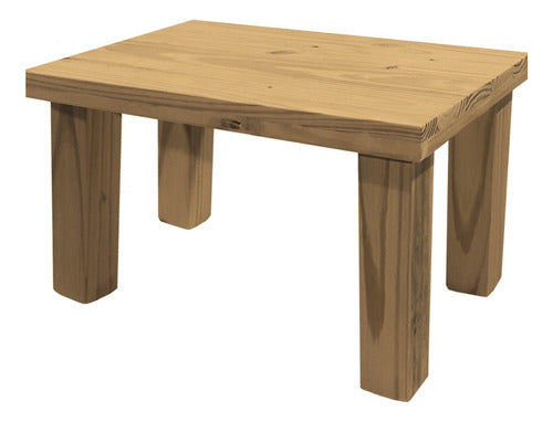 Rectangular Solid Pine Coffee Table 60x40 High Sturdy 14