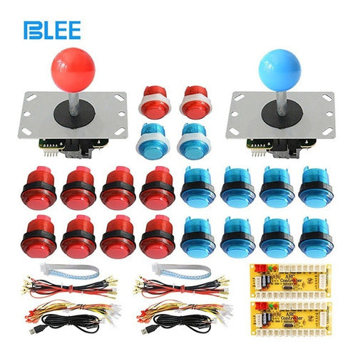 Blee Arcade Kit Joysticks, LED Buttons 5V & Zero Delay 0