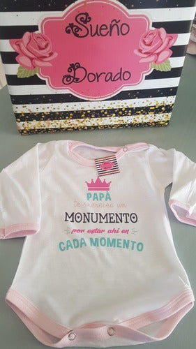 Sueño Dorado Personalized Baby Set - Birth, Bodysuit, Bib, Cap 3