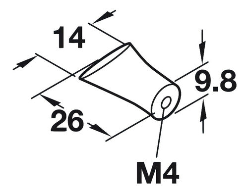 Manija Para Mueble Hafele Cromo Mate 14mm 133.91.400 5