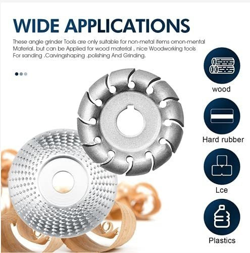 5 Discos De Tallado De Madera Para Amoladora Angular - 5/8 4