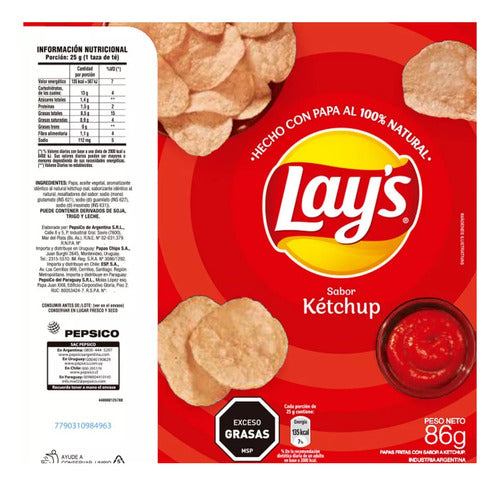 Papas Fritas Lay's Kétchup 86 Grs. 1