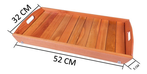 Armonía Breakfast Tray Wooden Rectangular 52cm 5