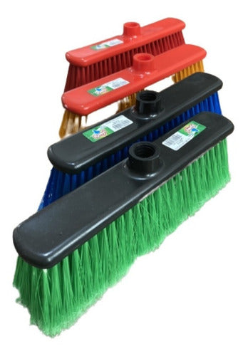 Premium Plastic Broom with Handle. Pack of 12 2