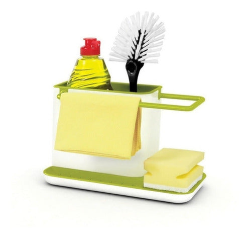 Organizador De Cocina Bacha Verde Blanco Esponja Cepillo 0