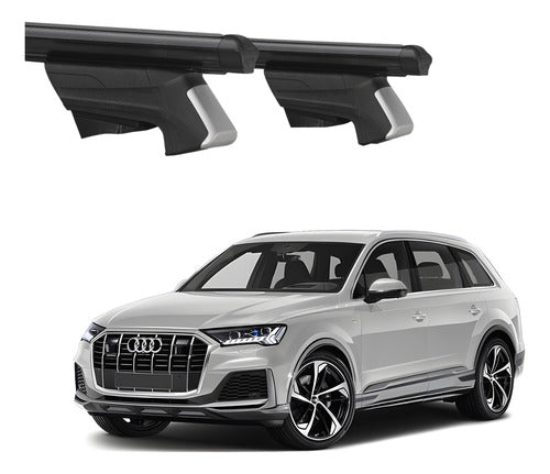 Barras De Techo Eqmax Beta Acero Audi Q7 2021-2023 Negro 0